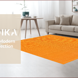 Ultra Soft Area Rug, Non Slip, Stain Resistant, Washable Area Rugs for Living Room, Bedroom, Retro Arch Abstract(Orange)