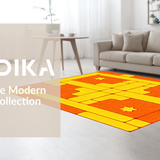 Ultra Soft Area Rug, Non Slip, Stain Resistant, Washable Area Rugs for Living Room, Bedroom, Vivid Playful Plush Tufted Delight(Orange)