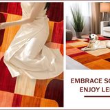 Ultra Soft Area Rug, Non Slip, Stain Resistant, Washable Area Rugs for Living Room, Bedroom, Vibrant Earthy Geometric Harmony(Red)