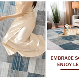 Ultra Soft Area Rug, Non Slip, Stain Resistant, Washable Area Rugs for Living Room, Bedroom, Elegant Abstract Brushed Textures(Gray)