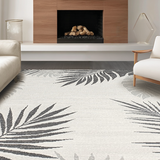 Ultra Soft Area Rug, Non Slip, Stain Resistant, Washable Area Rugs for Living Room, Bedroom, Contemporary Grey and White Motif(Gray)