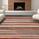 Ultra Soft Area Rug, Non Slip, Stain Resistant, Washable Area Rugs for Living Room, Bedroom, Bold Artistic Color Block Design(Red)