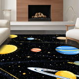Ultra Soft Area Rug, Non Slip, Stain Resistant, Washable Area Rugs for Living Room, Bedroom, Stellar Educational Play Space(Yellow)