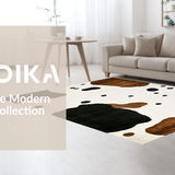 Contemporary Monochrome Cow Design(White)