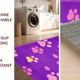 Ultra Soft Area Rug, Non Slip, Stain Resistant, Washable Area Rugs for Living Room, Bedroom, Bright and Cheerful Cartoon Animal Style(Purple)