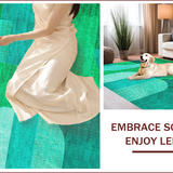 Ultra Soft Area Rug, Non Slip, Stain Resistant, Washable Area Rugs for Living Room, Bedroom, Modern Abstract Green Turquoise Living Room Rug(Green)