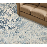 Ultra Soft Area Rug, Non Slip, Stain Resistant, Washable Area Rugs for Living Room, Bedroom, Contemporary Soft Monochrome Pattern(Blue)