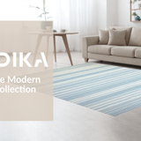 Ultra Soft Area Rug, Non Slip, Stain Resistant, Washable Area Rugs for Living Room, Bedroom, Serene Coastal Stripe Harmony(Ivory)