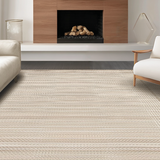 Ultra Soft Area Rug, Non Slip, Stain Resistant, Washable Area Rugs for Living Room, Bedroom, Vibrant Tasseled Modern Simplicity(Beige)