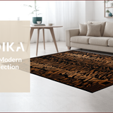 Ultra Soft Area Rug, Non Slip, Stain Resistant, Washable Area Rugs for Living Room, Bedroom, Bold Wildlife Inspired Decor(Brown)