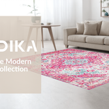 Chic Pink Geometric Motif(White)