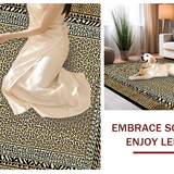 Ultra Soft Area Rug, Non Slip, Stain Resistant, Washable Area Rugs for Living Room, Bedroom, Lively Urban Safari Style(Brown)