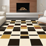 Ultra Soft Area Rug, Non Slip, Stain Resistant, Washable Area Rugs for Living Room, Bedroom, Sophisticated Neutral Plaid Motif(Brown)