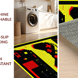 Ultra Soft Area Rug, Non Slip, Stain Resistant, Washable Area Rugs for Living Room, Bedroom, Lively Graphic Playroom Accent(Yellow)