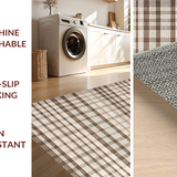 Ultra Soft Area Rug, Non Slip, Stain Resistant, Washable Area Rugs for Living Room, Bedroom, Stylish Contemporary Checkerboard Style(Brown)
