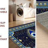 Artistic Distressed Geometric Visuals(Blue)