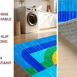 Cheerful Rainbow Typography Motif(Blue)