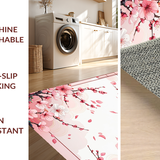 Ultra Soft Area Rug, Non Slip, Stain Resistant, Washable Area Rugs for Living Room, Bedroom, Tranquil Blossom Petal Harmony(Pink)