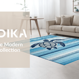 Colorful Marine Life Patterned(Blue)