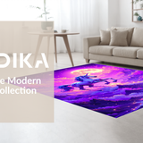 Ultra Soft Area Rug, Non Slip, Stain Resistant, Washable Area Rugs for Living Room, Bedroom, Soft Dreamlike Unicorn Visuals(Purple)