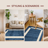 Chic Geometric Border Elegance(Blue)