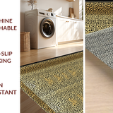 Ultra Soft Area Rug, Non Slip, Stain Resistant, Washable Area Rugs for Living Room, Bedroom, Stylish Monochrome Leopard Embrace(Beige)