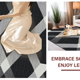 Ultra Soft Area Rug, Non Slip, Stain Resistant, Washable Area Rugs for Living Room, Bedroom, Modern Abstract Geometric Style(Gray)