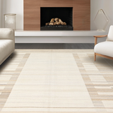 Ultra Soft Area Rug, Non Slip, Stain Resistant, Washable Area Rugs for Living Room, Bedroom, Trendy Gray Curved Aesthetics(Beige)