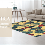 Ultra Soft Area Rug, Non Slip, Stain Resistant, Washable Area Rugs for Living Room, Bedroom, Modern Vibrant Fishing Bathmat for Kids Room(Gold)