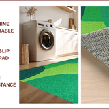 Ultra Soft Area Rug, Non Slip, Stain Resistant, Washable Area Rugs for Living Room, Bedroom, Contemporary Minimalist Green Non-Shedding Home Carpet(Green)