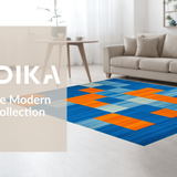 Chic Bright Geometric Arrangement(Blue)