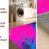 Ultra Soft Area Rug, Non Slip, Stain Resistant, Washable Area Rugs for Living Room, Bedroom, Vibrant Abstract Galaxy Aesthetic(Pink)