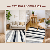 Earthy Toned Striped Leisure(Black)