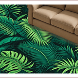 Ultra Soft Area Rug, Non Slip, Stain Resistant, Washable Area Rugs for Living Room, Bedroom, Jungle Print Ultra-Thin(Green)