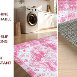 Whimsical Low Pile Traditional Inspired Look(Pink)