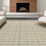 Ultra Soft Area Rug, Non Slip, Stain Resistant, Washable Area Rugs for Living Room, Bedroom, Contemporary Neutral Lattice Pattern(Beige)