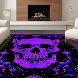 Ultra Soft Area Rug, Non Slip, Stain Resistant, Washable Area Rugs for Living Room, Bedroom, Macabre Witch Board Illustration(Purple)