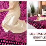 Ultra Soft Area Rug, Non Slip, Stain Resistant, Washable Area Rugs for Living Room, Bedroom, Chic Pink Leopard Aesthetic(Pink)