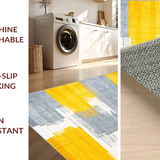 Ultra Soft Area Rug, Non Slip, Stain Resistant, Washable Area Rugs for Living Room, Bedroom, Transitional Rustic Patterned Elegance(Yellow)