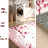 Ultra Soft Area Rug, Non Slip, Stain Resistant, Washable Area Rugs for Living Room, Bedroom, Chic Pink Ombre Floral Arrangement(Pink)