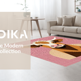 Ultra Soft Area Rug, Non Slip, Stain Resistant, Washable Area Rugs for Living Room, Bedroom, Contemporary Cute Animal Theme(Brown)