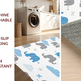 Ultra Soft Area Rug, Non Slip, Stain Resistant, Washable Area Rugs for Living Room, Bedroom, Modern Pastel Animal Design(Gray)