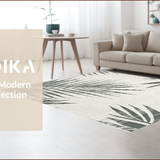 Ultra Soft Area Rug, Non Slip, Stain Resistant, Washable Area Rugs for Living Room, Bedroom, Reversible Palm Leaf Grey Patio Camping Rug(Gray)