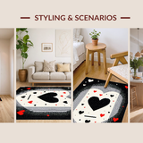 Chic Monochrome Patterned Mat(Black)