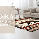 Ultra Soft Area Rug, Non Slip, Stain Resistant, Washable Area Rugs for Living Room, Bedroom, Vibrant Southwest Wildlife Aesthetic(Brown)