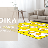 Ultra Soft Area Rug, Non Slip, Stain Resistant, Washable Area Rugs for Living Room, Bedroom, Bright Cheerful Pastel Aesthetic(Yellow)