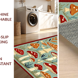Ultra Soft Area Rug, Non Slip, Stain Resistant, Washable Area Rugs for Living Room, Bedroom, Artistic Blue and Brown Fungi Pattern(Blue)
