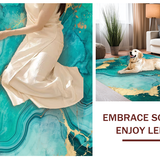 Contemporary Marbleized Visual Delight(Green)