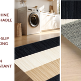 Playful Black Tan Abstract Composition(Beige)