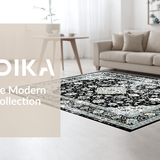 Classic Trellis Design with Grey Accents(Black)